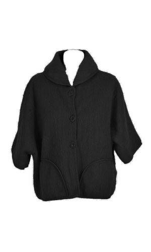 Poncho veste laine des Pyrénées noir