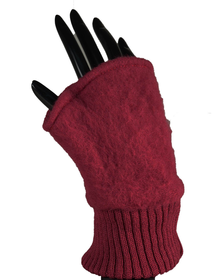 mitaines laine rouge en stock cet hiver 2018