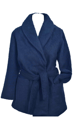 Veston femme laine des Pyrénées bleu lagon