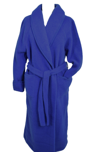 Robe de chambre laine des Pyrénées bleu roi