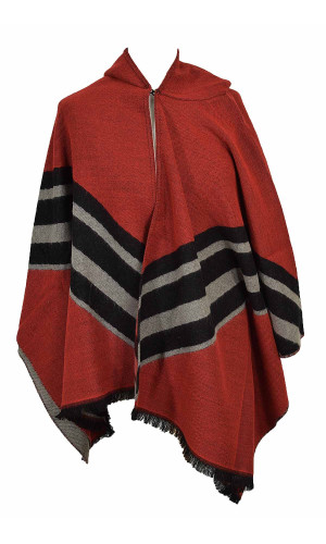 poncho acrylique rouge pour femme disponible