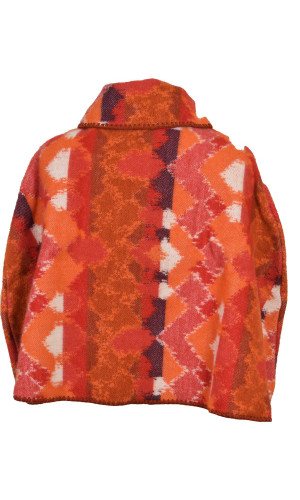 pelerine femme acrylique orange fabriquée en France