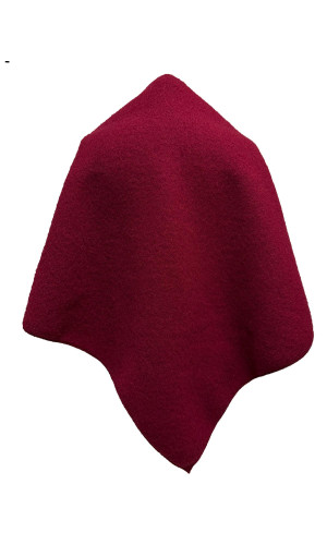 chale laine des Pyrénées rouge pour femme en stock