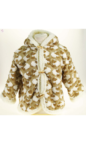 manteau enfant laine des pyrénées imprimé mouton en stock